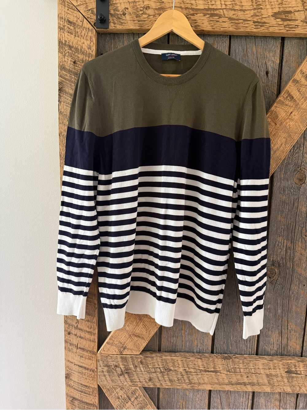 Saint-James Crewneck Colorblock 100% Cotton - Size XL